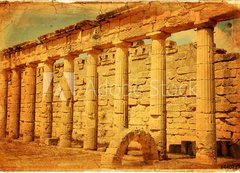 Samolepka flie 200 x 144, 44072726 - Il porticato dorico del Ginnasio greco di Cirene - Libia
