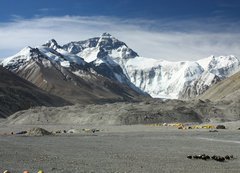 Samolepka flie 200 x 144, 44073092 - Mount Everest- Base Camp I (Tibetian side)