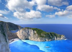 Fototapeta pltno 160 x 116, 44081421 - Navagio Beach with shipwreck in Zakynthos, Greece