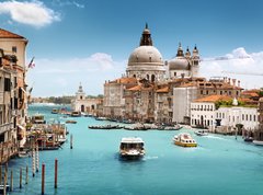 Fototapeta vliesov 270 x 200, 44176315 - Grand Canal and Basilica Santa Maria della Salute, Venice, Italy