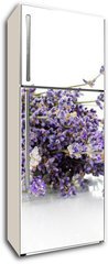 Samolepka na lednici flie 80 x 200, 44291419 - Lavender flowers isolated on white - Levandule kvtiny izolovanch na blm