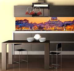 Fototapeta do kuchyn flie 260 x 60, 44298623 - St. Peter  s cathedral at night, Rome
