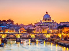Fototapeta pltno 330 x 244, 44298623 - St. Peter  s cathedral at night, Rome