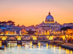 Fototapeta papr 360 x 266, 44298623 - St. Peter  s cathedral at night, Rome