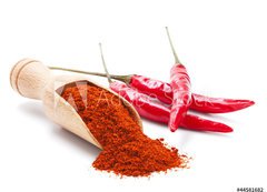 Samolepka flie 200 x 144  milled red chili pepper isolated on white, 200 x 144 cm