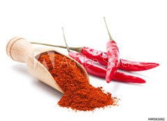 Fototapeta240 x 174  milled red chili pepper isolated on white, 240 x 174 cm