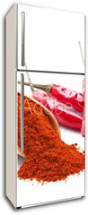 Samolepka na lednici flie 80 x 200  milled red chili pepper isolated on white, 80 x 200 cm