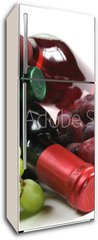Samolepka na lednici fólie 80 x 200, 4460273 - bottles of wine with grapes - láhve vína s hrozny