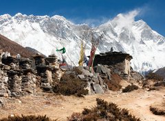 Fototapeta330 x 244  buddhist prayer walls or prayer stupas in nepal, 330 x 244 cm