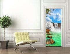 Samolepka na dvee flie 90 x 220  Dry Nur waterfall, 90 x 220 cm