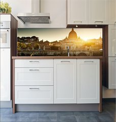 Fototapeta do kuchyn flie 180 x 60  view on Tiber and St Peter Basilica, 180 x 60 cm