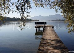 Fototapeta vliesov 200 x 144, 44827303 - Bootssteg am Chiemsee