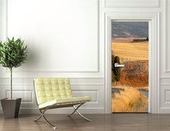 Samolepka na dvee flie 90 x 220  Tuscan countryside at sunset, near Pienza, Tuscany, Italy, 90 x 220 cm