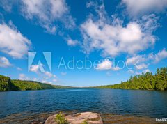 Samolepka flie 270 x 200, 44891713 - Blue and White in Canoe Country - Modr a bl v knoi