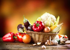 Fototapeta papír 160 x 116, 44949889 - Healthy Organic Vegetables Still life Art Design - Zdravá organická zelenina Zátiší Art Design