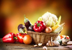 Fototapeta174 x 120  Healthy Organic Vegetables Still life Art Design, 174 x 120 cm