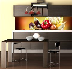 Fototapeta do kuchyn flie 260 x 60  Healthy Organic Vegetables Still life Art Design, 260 x 60 cm