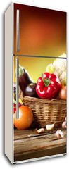 Samolepka na lednici flie 80 x 200, 44949889 - Healthy Organic Vegetables Still life Art Design