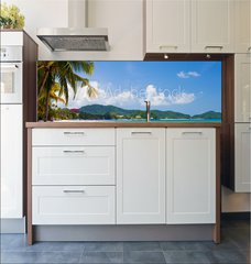 Fototapeta do kuchyn flie 180 x 60  vacation on a seashore of perfect tropical island, 180 x 60 cm