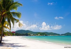 Fototapeta184 x 128  vacation on a seashore of perfect tropical island, 184 x 128 cm