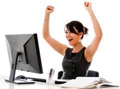 Samolepka fólie 270 x 200, 45037171 - Successful business woman