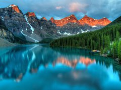 Samolepka flie 270 x 200, 45095927 - Moraine Lake Sunrise Colorful Landscape