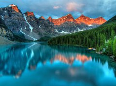 Fototapeta vliesov 270 x 200, 45095927 - Moraine Lake Sunrise Colorful Landscape - Moraine Lake Sunrise Barevn krajin