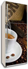 Samolepka na lednici flie 80 x 200, 45158931 - Coffee smoking on the coffee beans background