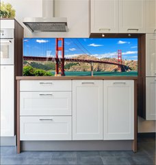Fototapeta do kuchyn flie 180 x 60, 45170753 - Golden gate bridge vivid day landscape, San Francisco