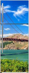 Samolepka na lednici fólie 80 x 200, 45170753 - Golden gate bridge vivid day landscape, San Francisco - Zlatý hrad most živé denní krajina, San Francisco