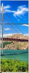 Samolepka na lednici flie 80 x 200  Golden gate bridge vivid day landscape, San Francisco, 80 x 200 cm