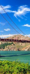 Samolepka na dvee flie 90 x 220, 45170753 - Golden gate bridge vivid day landscape, San Francisco