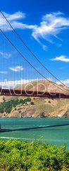 Samolepka na dvee flie 90 x 220  Golden gate bridge vivid day landscape, San Francisco, 90 x 220 cm