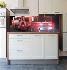 Fototapeta do kuchyn flie 180 x 60, 45222176 - Fire truck with lights