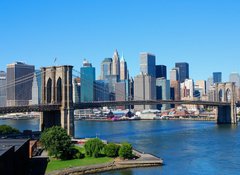 Samolepka flie 100 x 73, 4526785 - New York City Skyline and Brooklyn Bridge