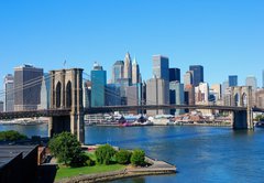 Fototapeta145 x 100  New York City Skyline and Brooklyn Bridge, 145 x 100 cm