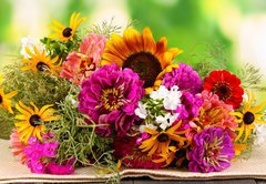 Samolepka flie 145 x 100, 45383712 - Beautiful bouquet of bright flowers