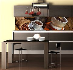 Fototapeta do kuchyn flie 260 x 60, 45568807 - grinder and other accessories for the coffee