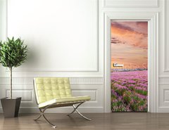 Samolepka na dvee flie 90 x 220  Meadow of lavender, 90 x 220 cm