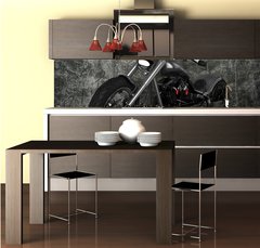 Fototapeta do kuchyn flie 260 x 60  Custom Motorbike, 260 x 60 cm