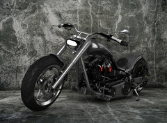 Samolepka flie 270 x 200  Custom Motorbike, 270 x 200 cm