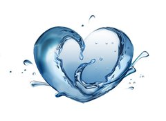 Samolepka flie 100 x 73, 45867080 - water heart - vodn srdce