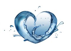 Samolepka flie 200 x 144, 45867080 - water heart