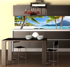 Fototapeta do kuchyně fólie 260 x 60, 45867678 - Bora Bora beach - Pláž Bora Bora