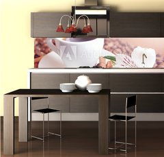 Fototapeta do kuchyně fólie 260 x 60, 45911751 - mug black coffee - hrnek černé kávy