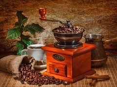 Samolepka flie 270 x 200  grinder and other accessories for the coffee, 270 x 200 cm