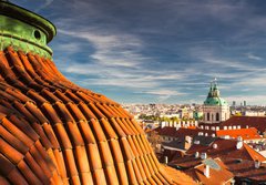 Fototapeta184 x 128  View from Prague Castle on the autumn Prague, 184 x 128 cm