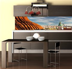 Fototapeta do kuchyn flie 260 x 60, 45920118 - View from Prague Castle on the autumn Prague