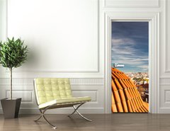 Samolepka na dvee flie 90 x 220, 45920118 - View from Prague Castle on the autumn Prague