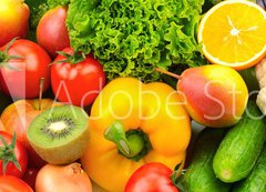 Fototapeta vliesov 200 x 144, 45963469 - fruits and vegetables - ovoce a zelenina